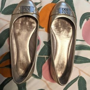 Coach Metallic Gold London Ballet Flats